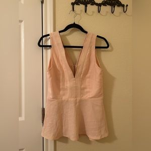 Ballet peach pink peplum top zip back regal look from Nordstrom